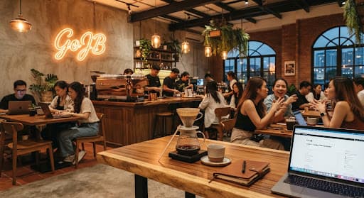 A lively Johor Bahru café representing places to discover with GoJB