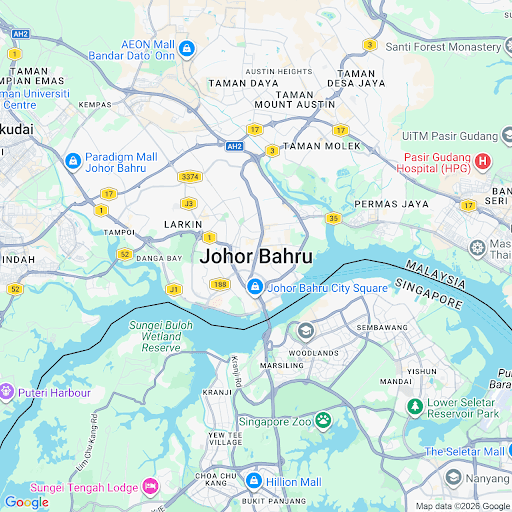 Map showing the fictional listing area