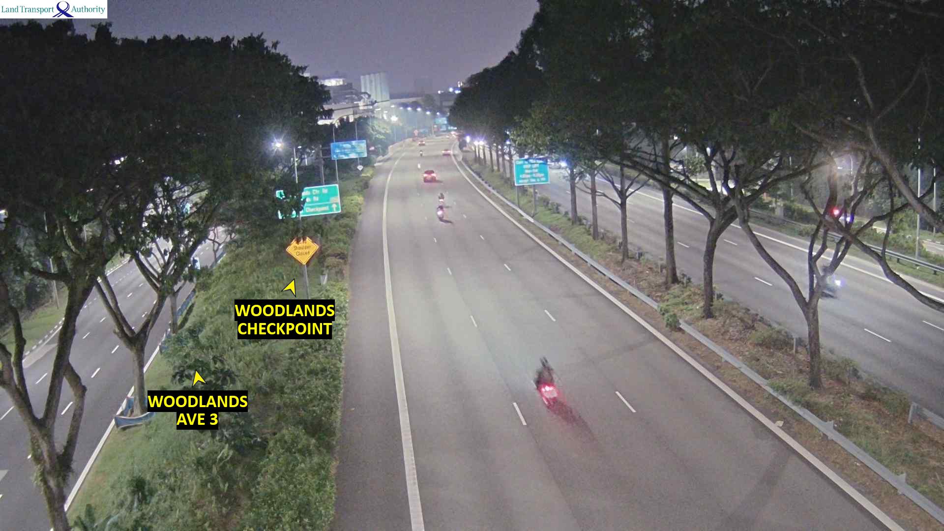 Official LTA traffic camera: Woodlands Flyover towards checkpoint